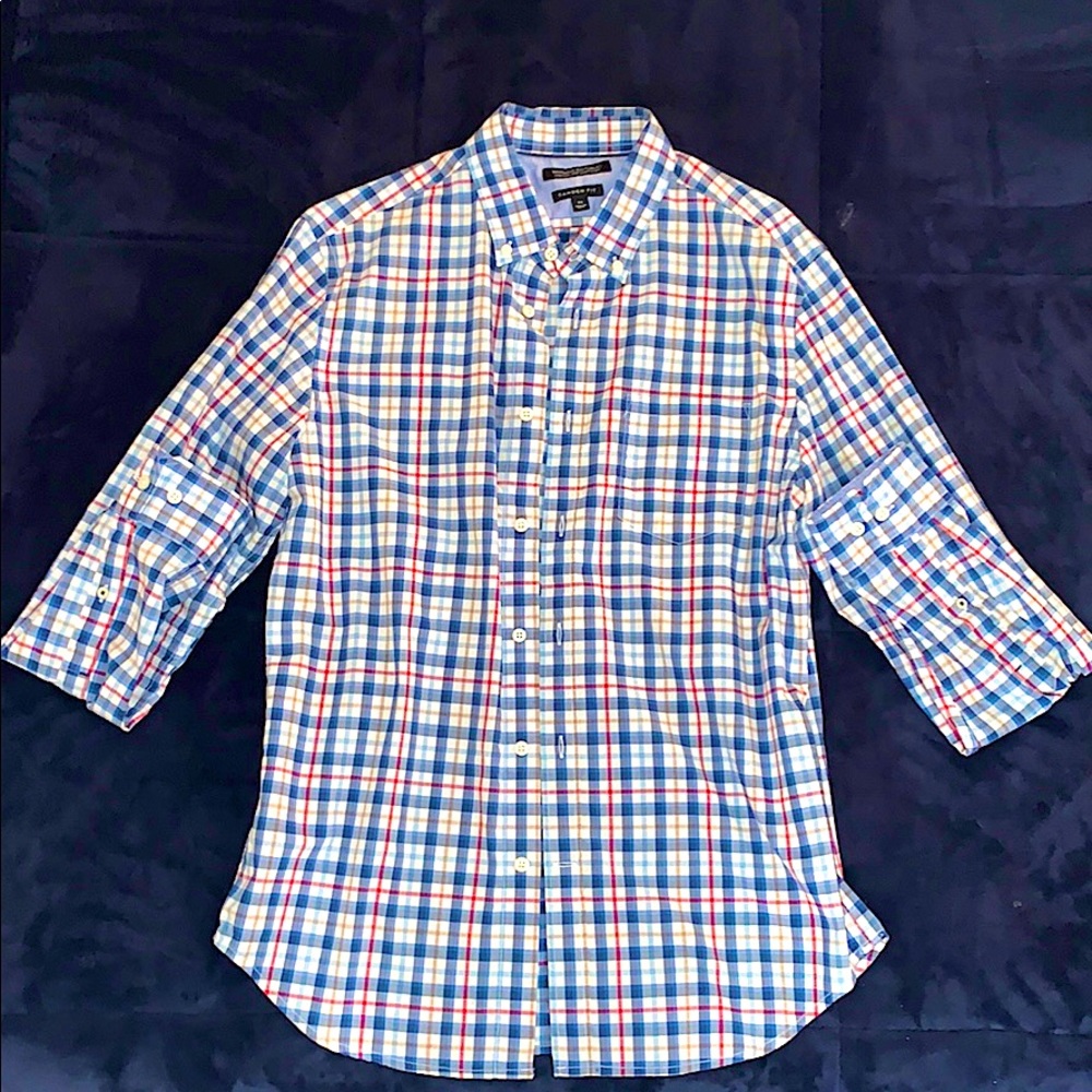 Camden Fit Plaid Button Down